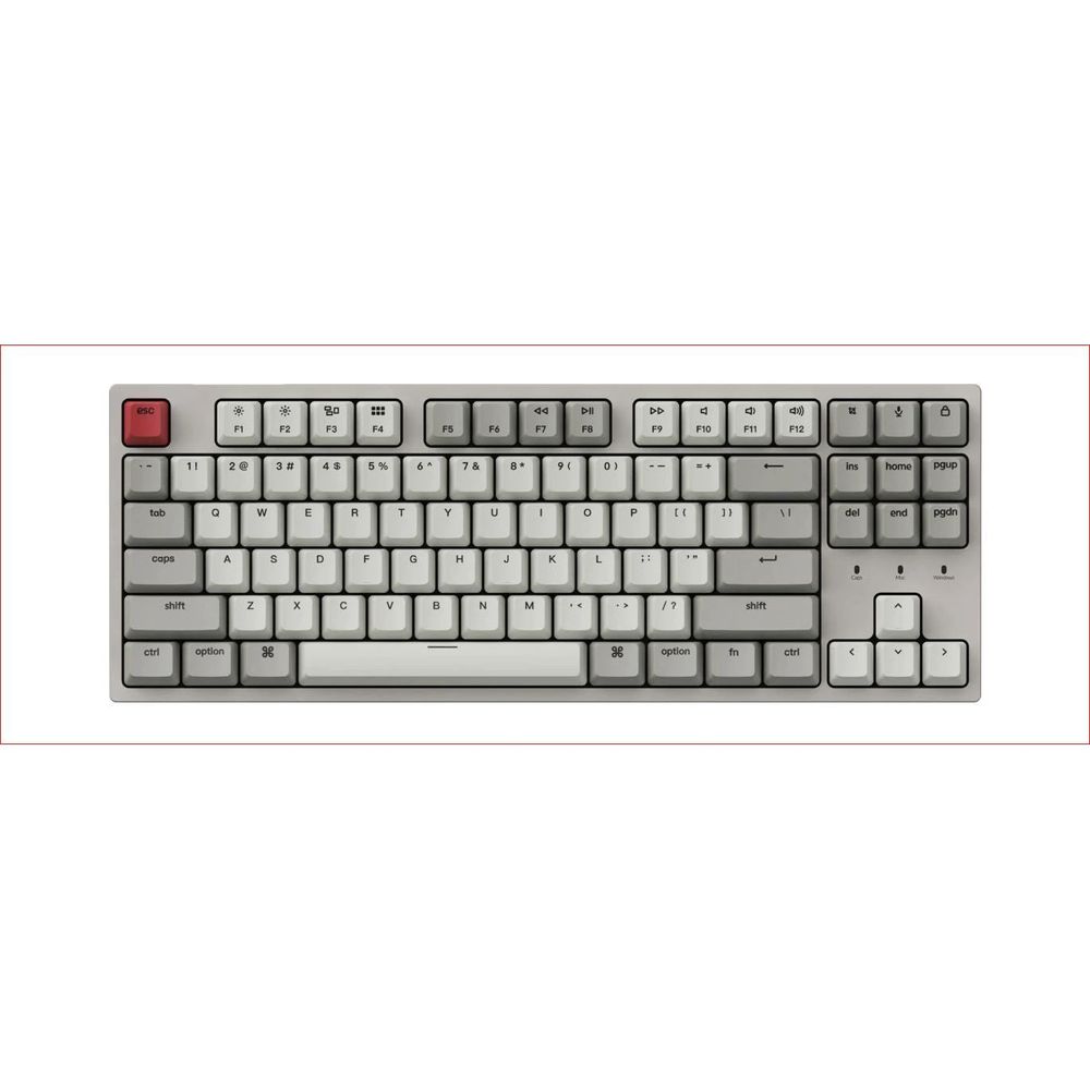 KEYC-C1-K1Z - Keychron C1-K1Z, 80% TKL Layout 87 Keys, Retro, Red Switch, Non-backlight, Gateron G Pro, Mechanical Wired Keyboard