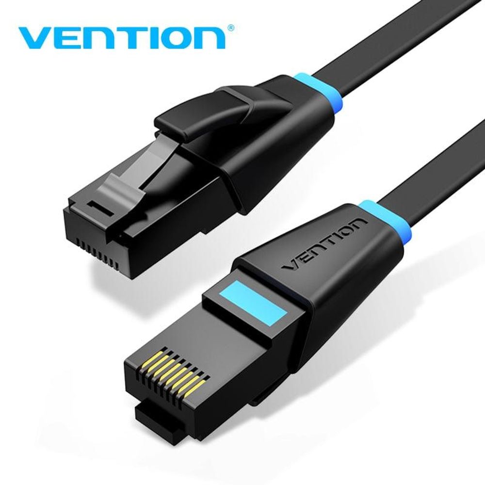 VEN-IBJBG - Vention Flat Cat.6 UTP Patch Cable 1.5M Black