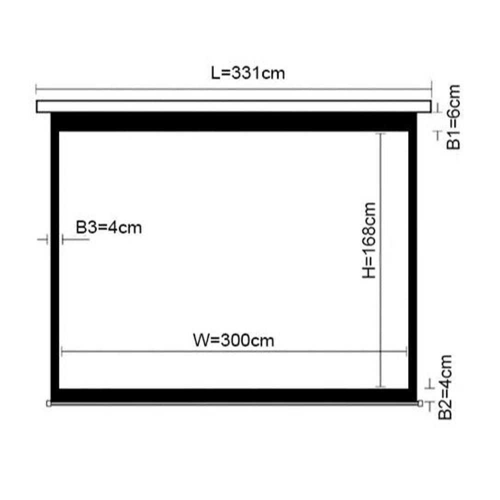 BT-PSAA135 - Bracom 135" (3000 x 1680mm) 16:9 ratio, Projector Screen - ELECTRIC