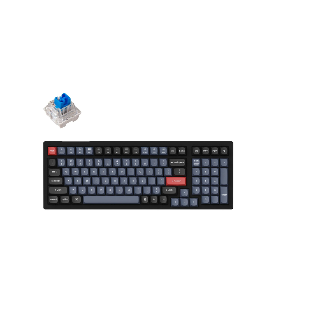 KEYC-K4P-H2 - Keychron K4P-H2 96% 100 Key Full Assembled Blue Switch RGB Hot-Swap Keychron K pro Mechanical Wireless QMK Custom Keyboard