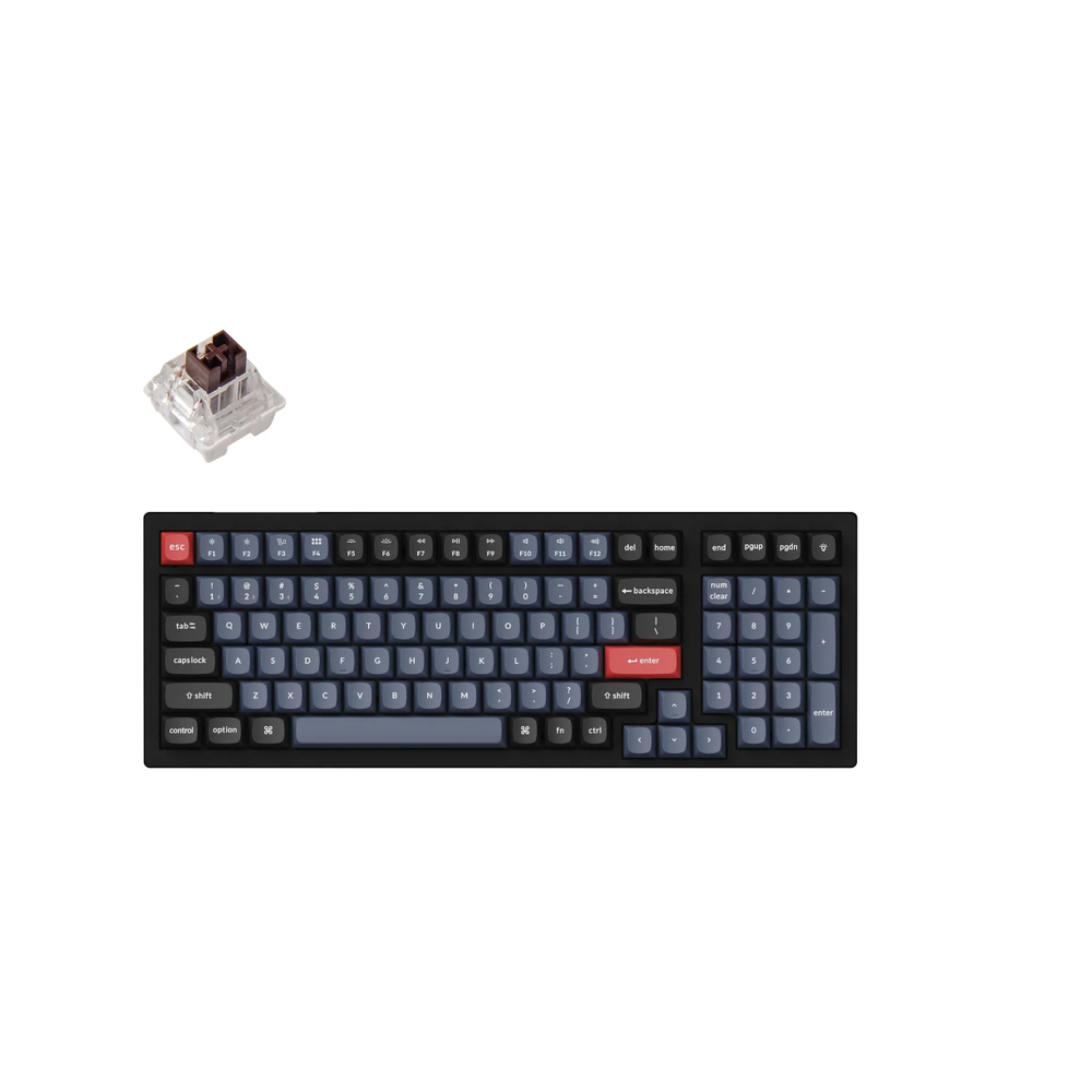 KEYC-K4P-H3 - Keychron K4P-H3 96% 100 Key Full Assembled Brown Switch RGB Hot-Swap Keychron K pro Mechanical Wireless QMK Custom Keyboard