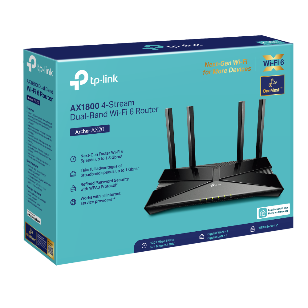 TL-ARCHERAX1800 - TP-Link AX1800 Dual-Band Wi-Fi 6 Router