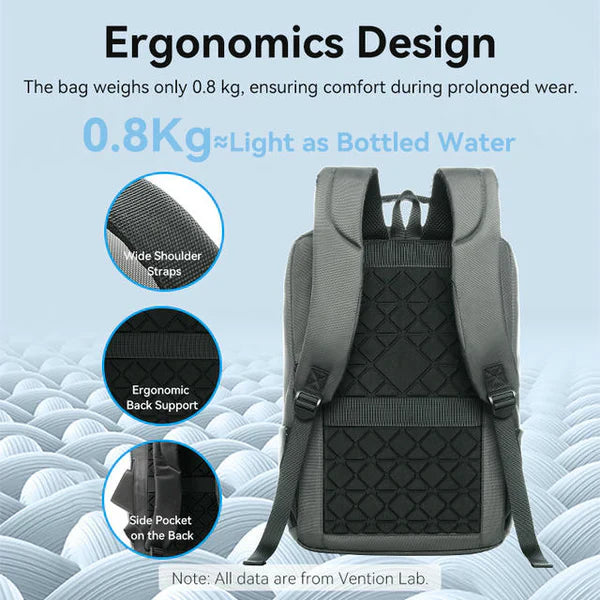 Vention 17.3 Inch Water-Repellent Laptop Backpack (50cm x 32cm x 16cm) Black