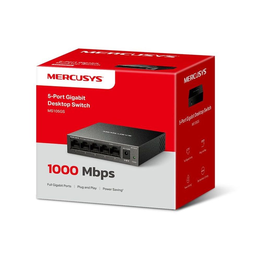 MER-MS105GS - Mercusys MS105GS 5-Port Gigabit Desktop Switch