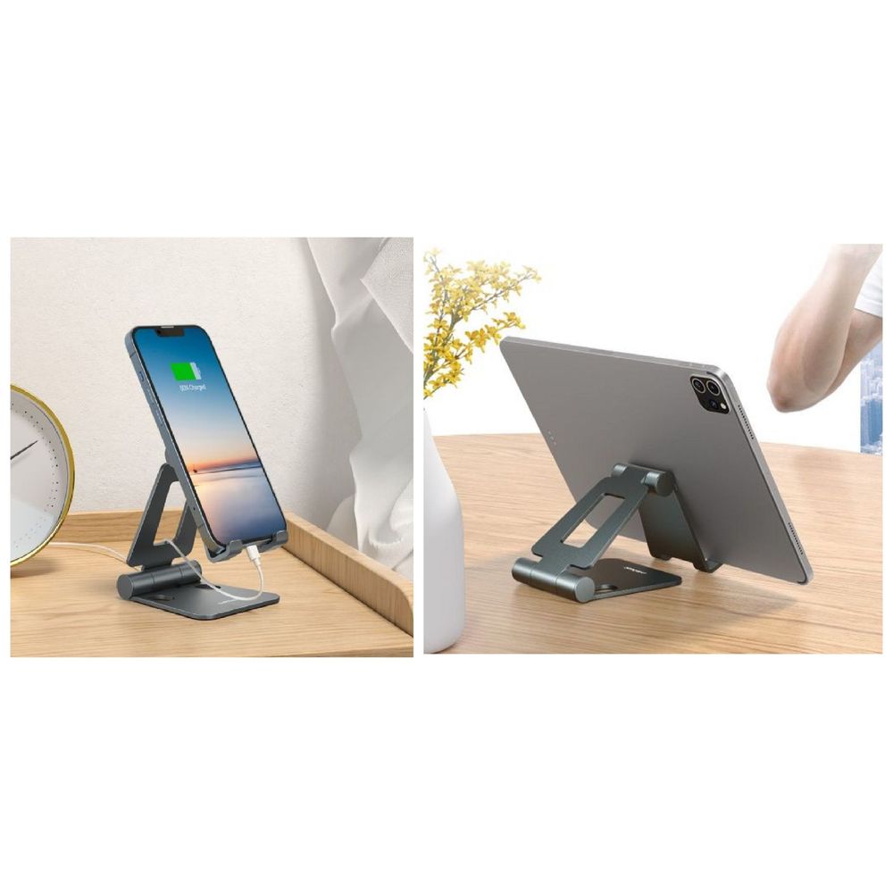 MB-STD-S2PGRY - mBeat Foldable Hands Free Mobile & Tablet Stand - Space Grey