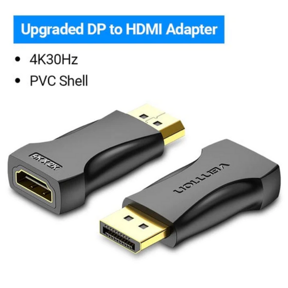 VEN-HBPB0 - Vention DisplayPort Male to HDMI Female 4K Adapter Black