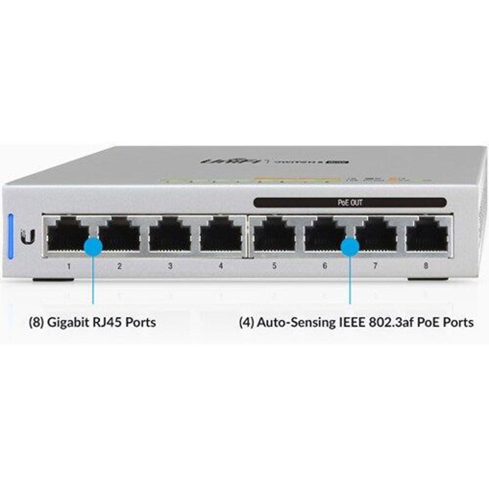 US-8-60W - Ubiquiti UniFi US-8-60W Ethernet Switch - 8 Ports - Manageable - Gigabit