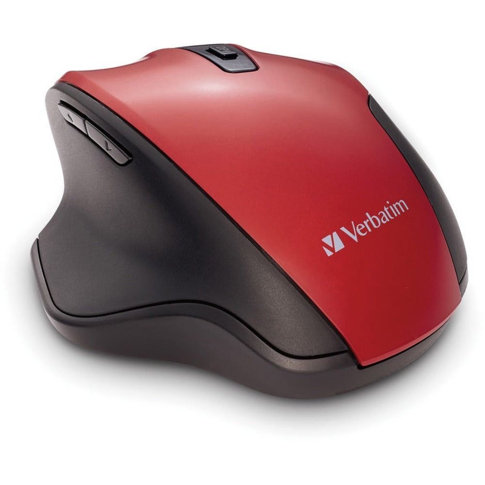 Verbatim Silent Ergonomic Wireless LED Mouse - Red