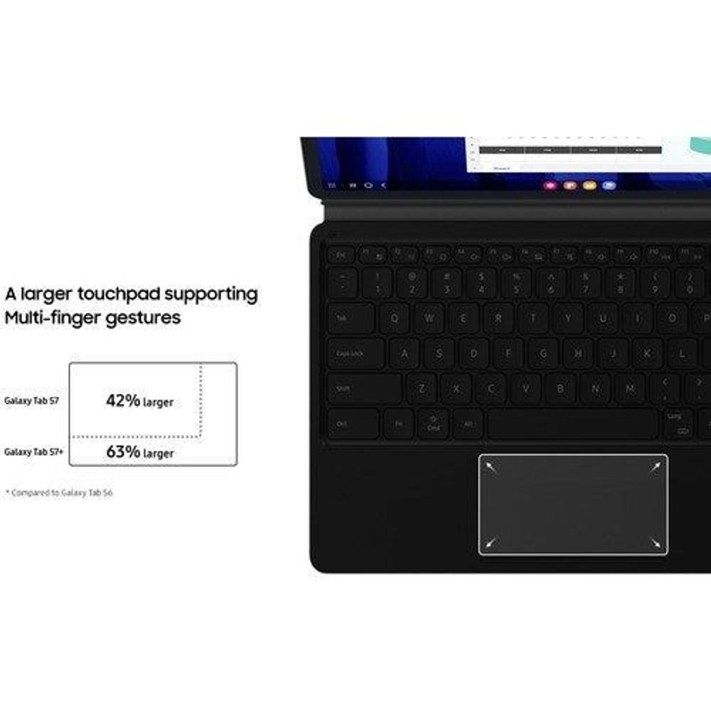 EF-DT870UBEGWW - Samsung Book Cover Keyboard/Cover Case (Book Fold) Samsung Galaxy Tab