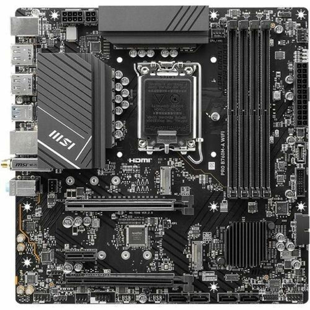 MSI PRO B760M-A WIFI Gaming Desktop Motherboard - Intel B760 Chipset -