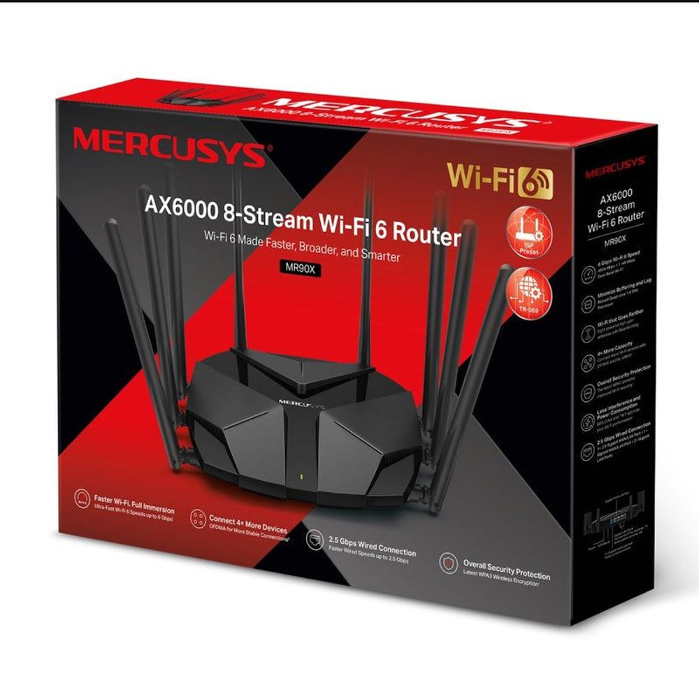 MER-MR90X - Mercusys MR90X AX6000 8-Stream Wi-Fi 6 Router