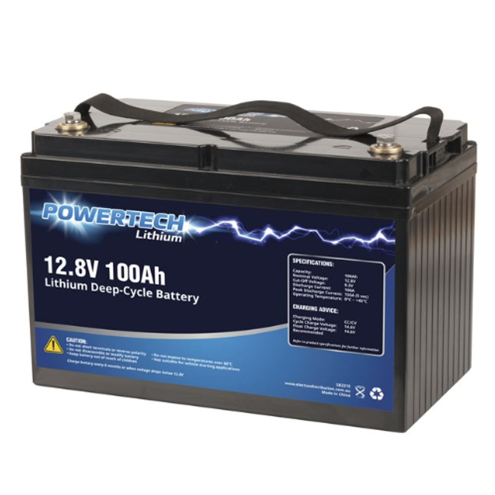 SB2215 - Powertech 12.8V 100Ah Lithium Deep Cycle Battery