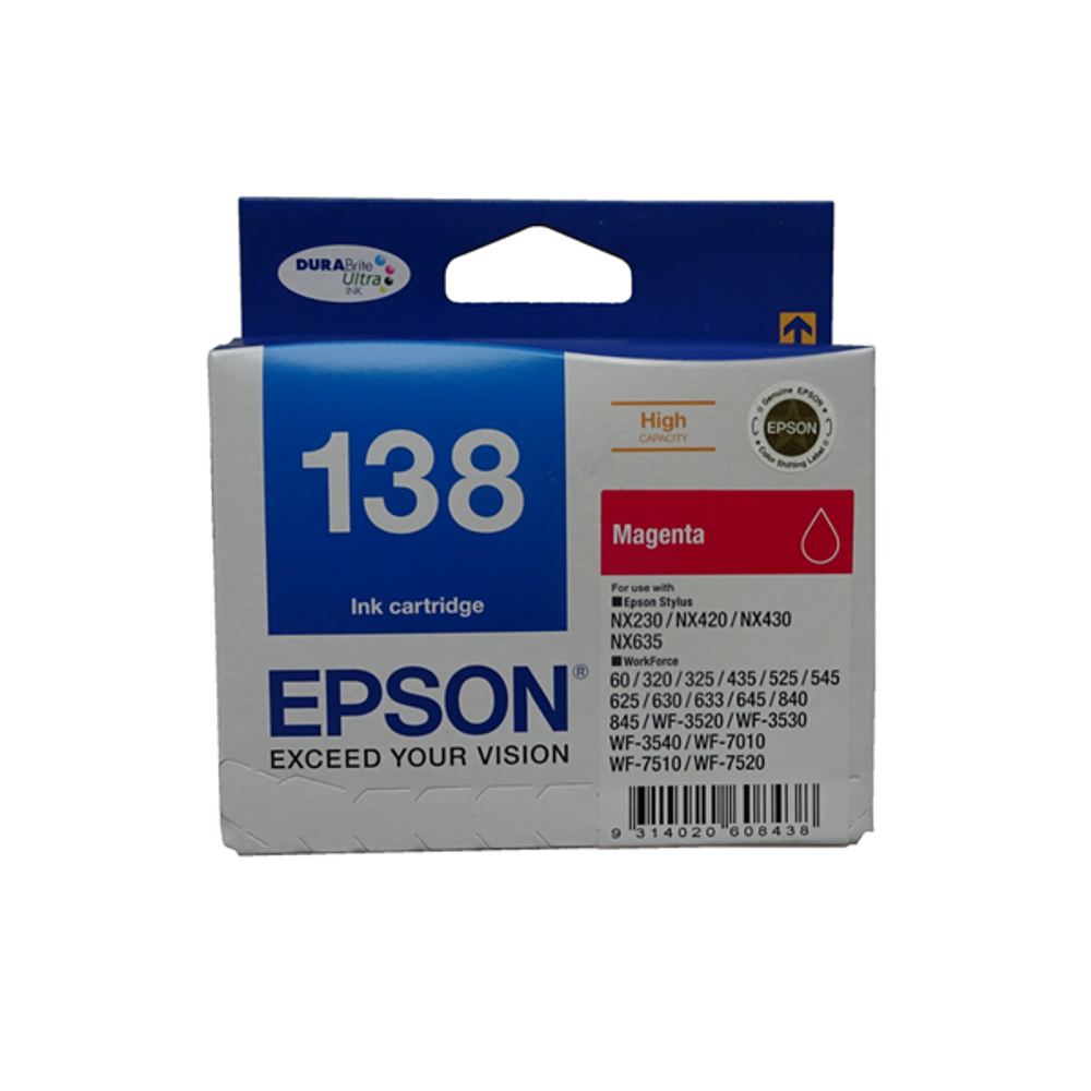 Epson 138 Magenta High Yield Ink Cartridge