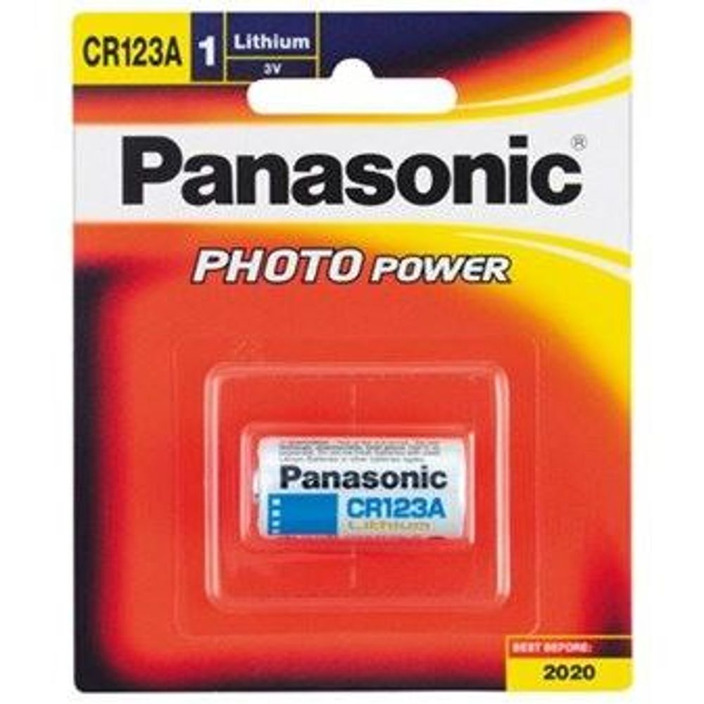 CR-123AW/1BE - Panasonic CR-123A Photo Lithium 3V Camera Battery 1 Pack