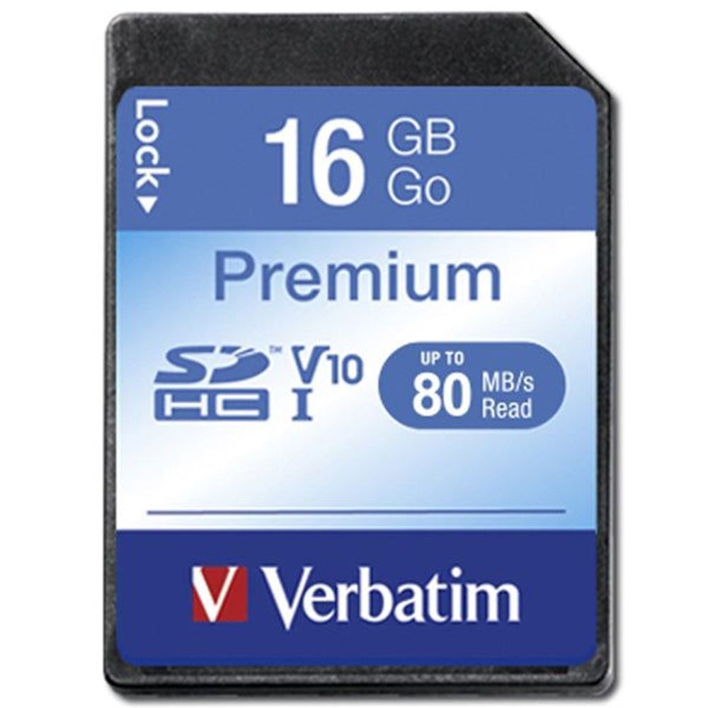 43962 - Verbatim Premium SDHC Class 10 Card 16GB