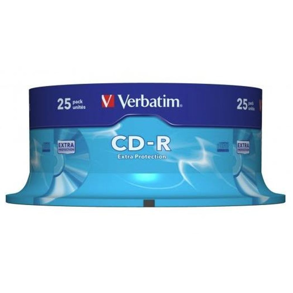 43432 - Verbatim CD-R 700MB 52x 25 Pack on Spindle