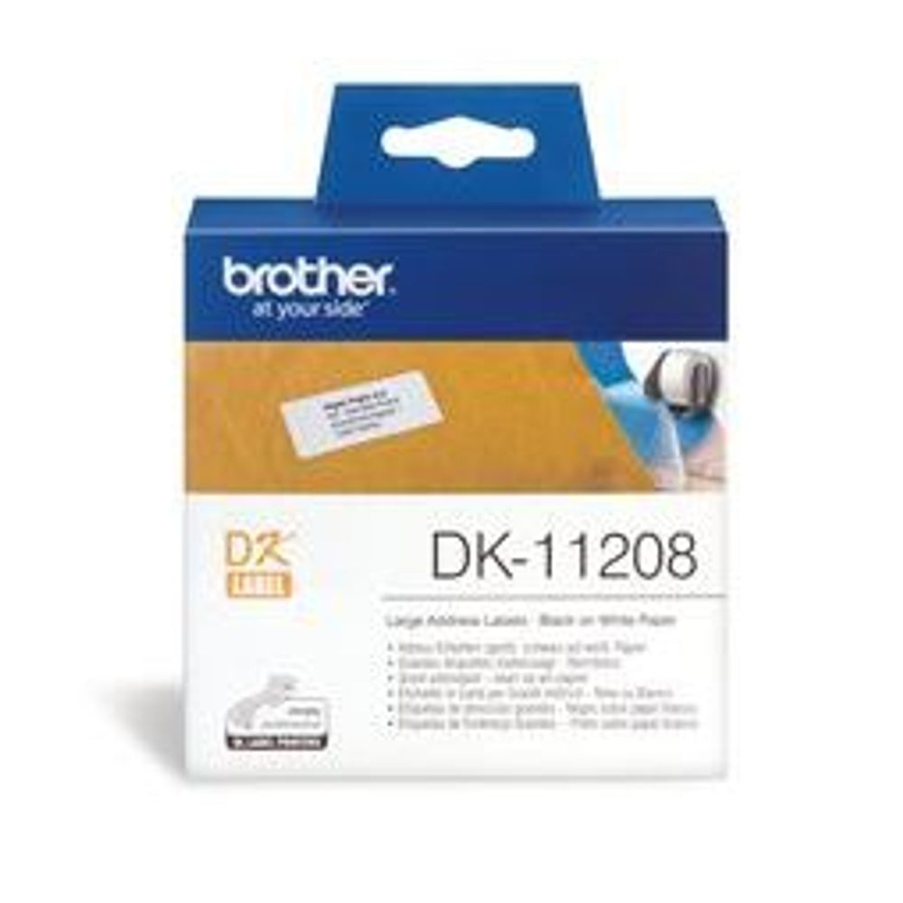 DK11208 - Brother DK11208 400 Large Address Labels 38mm x 90mm