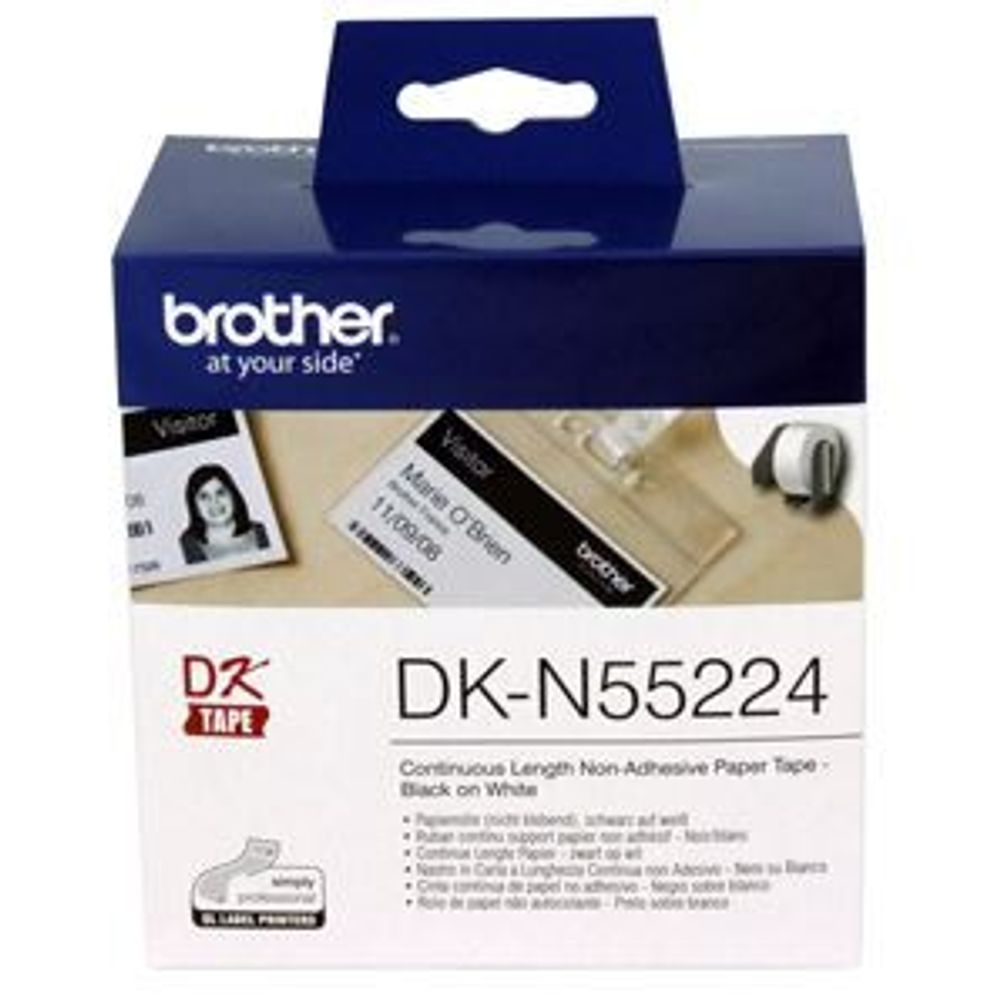 DKN55224 - Brother DKN55224 Non-Adhesive Continuous Paper Roll 54mm x 30.48m