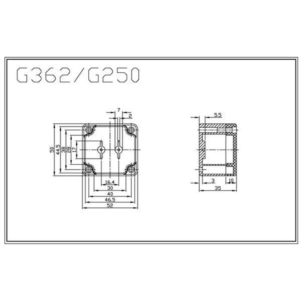 HB6135 - ENCL(IND) BOX SEALD ABS 52X50X35 D/GRY