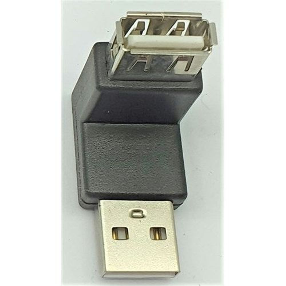 304941 - Black Right Angled USB A Plg - USB A Skt Adaptor