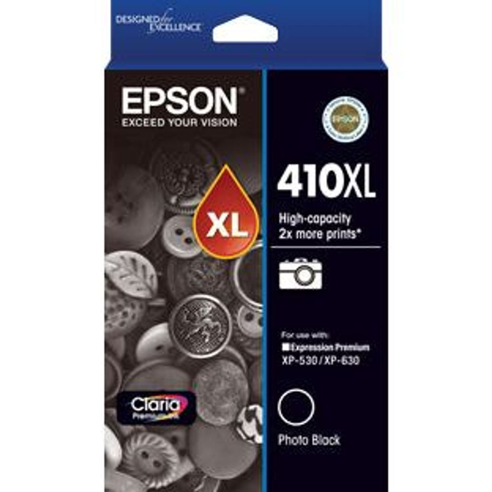 C13T340192 - Epson 410XL Photo Black High Yield Ink Cartridge