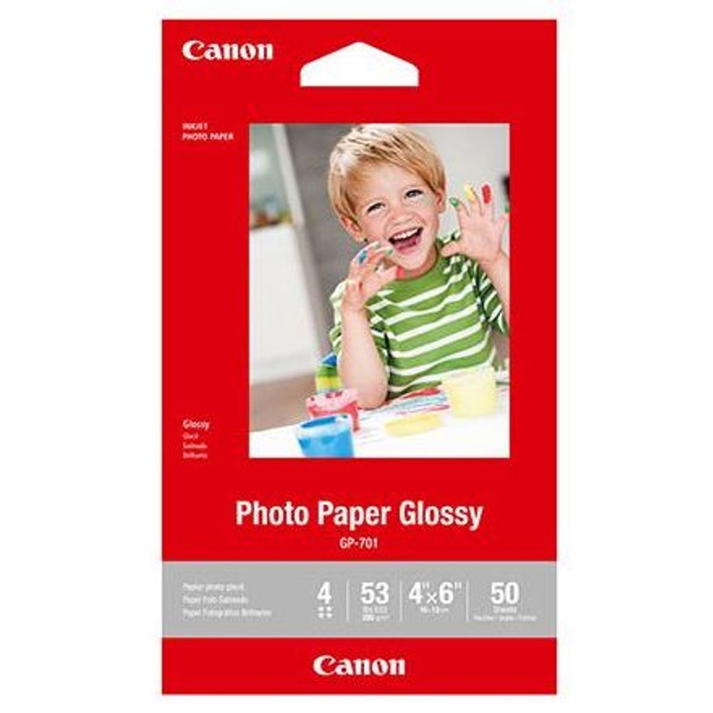 GP701-4X6-50 - Canon GP701 4x6 Glossy Photo Paper 210GSM 50 Sheets
