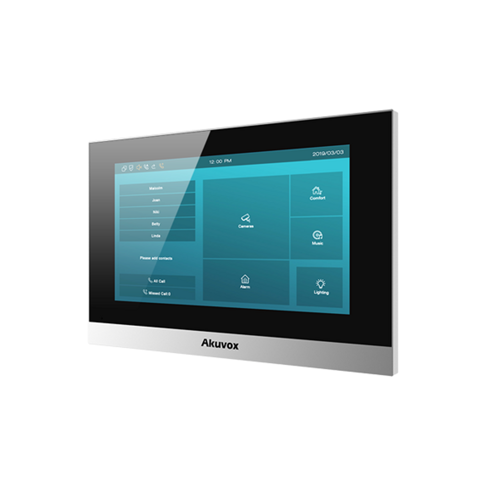 IntercomKit-2Wire - Akuvox 2-Wire Intercom Kit doorphone with a numeric keypad & 7" WiFi Indoor Monitor
