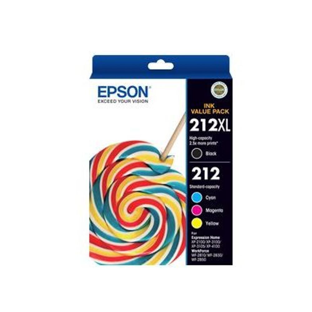 C13T02X992 - Epson 212XL BK + 212 C/M/Y 4 Ink Cartridge Value Pack