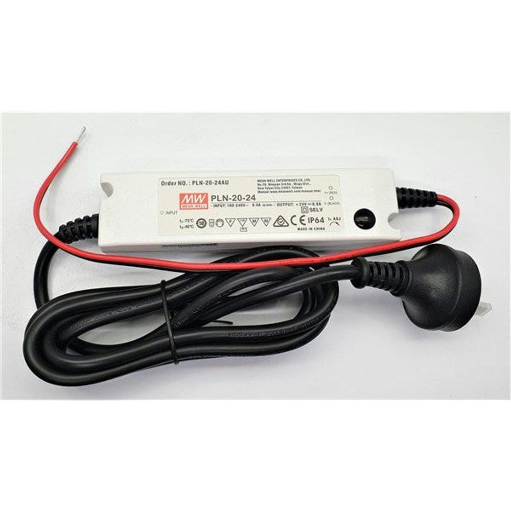 PLN-20-24 - 20W 90-277Vac 24Vdc/0.8A Ip64 LED PSU