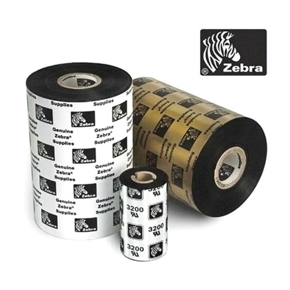 J2300BK11007 - Zebra TLP2844 110mm X 74m Wax Ribbon GK and GC Printers