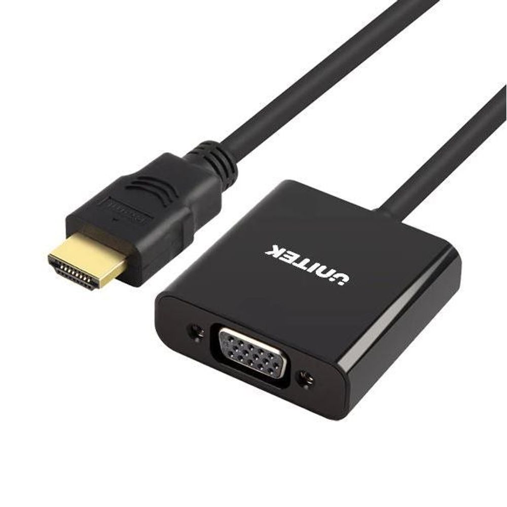 Y-6333 - Unitek HDMI Type A (M) to VGA (F) Adapter Cable