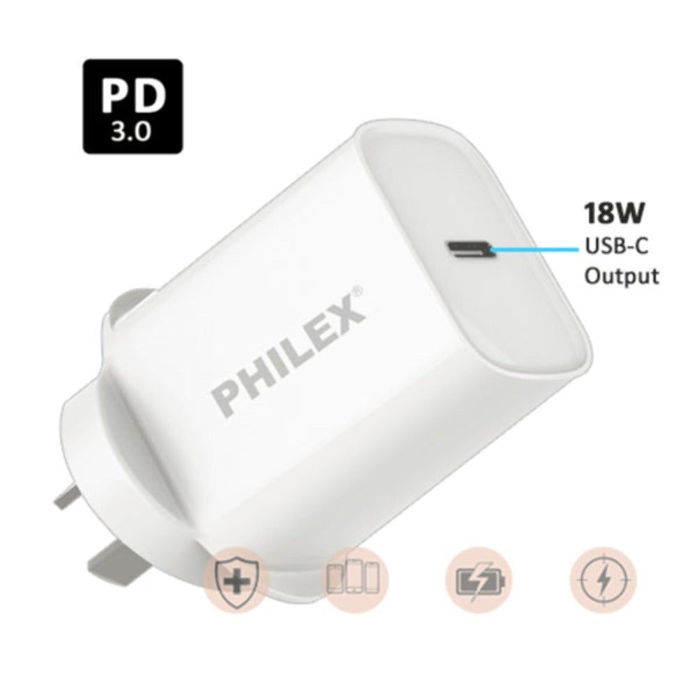 Sansai Philex USB 3.0 Type-C Wall Charger