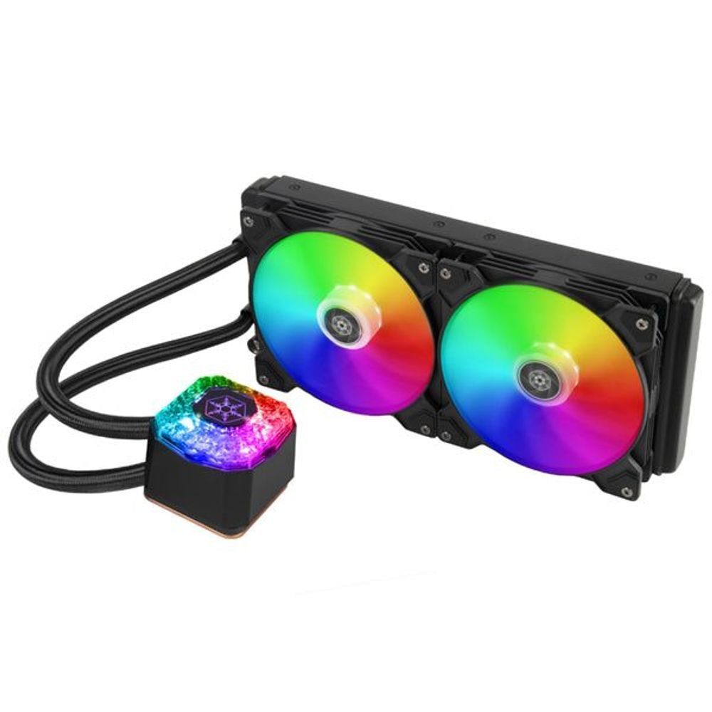 SST-IG280-ARGB - SilverStone IG280-ARGB Ice Gem Liquid Cooler - Dual Fan TR4/LGA1200