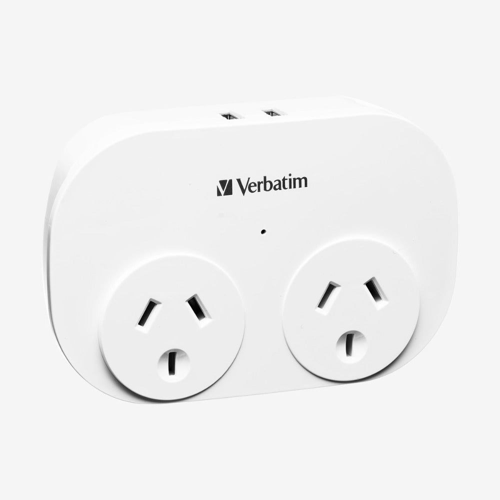 Verbatim Dual Plug Wall Adapter with Dual USB