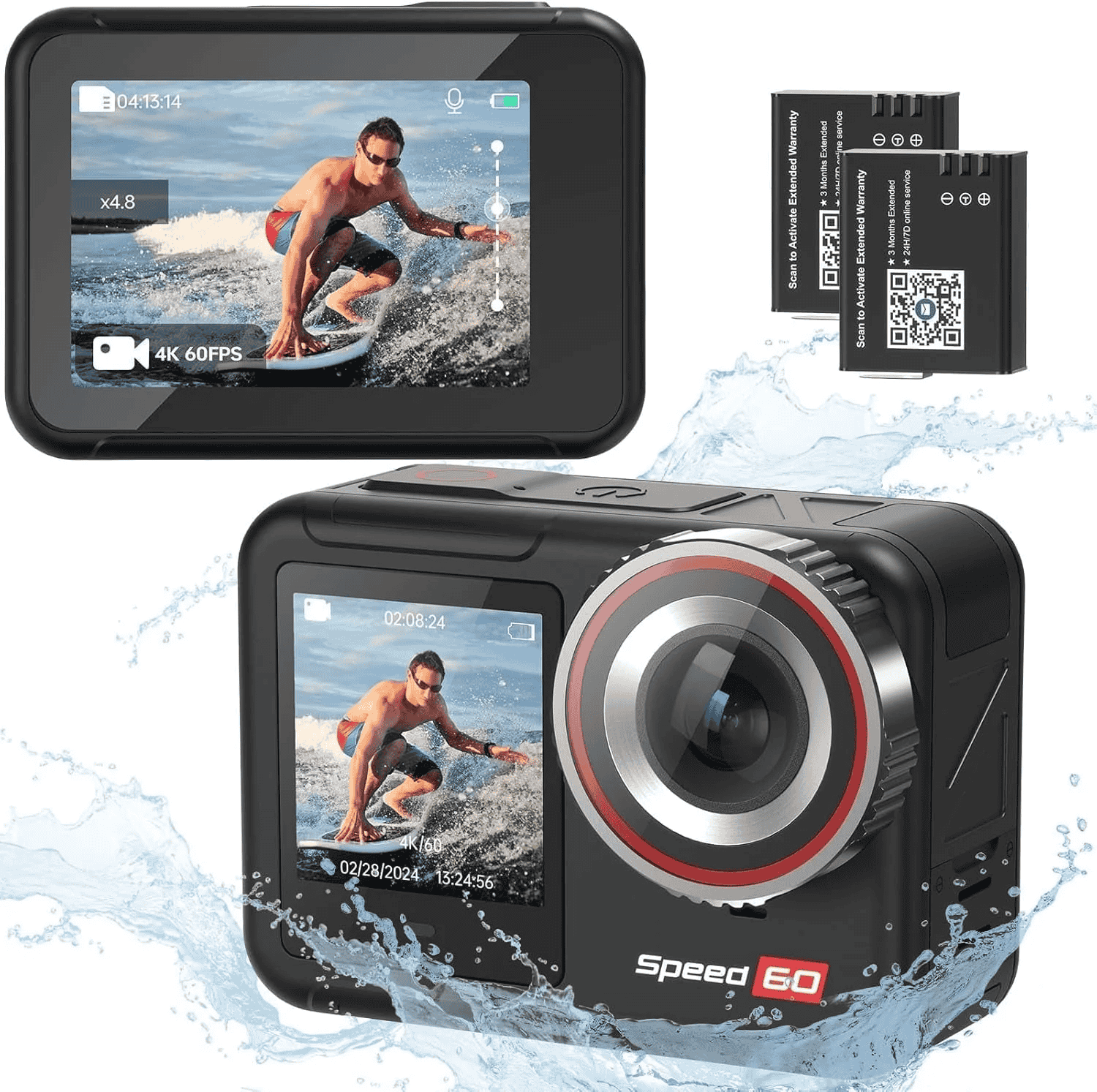 Speed 60 Waterproof Underwater 4K 60FPS Action Camera