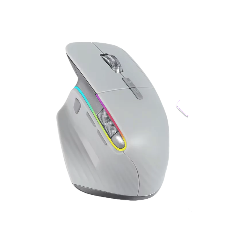 Wireless Mouse Bluetooth+2.4G Tri-Mode Mouse Mute Mice Ergonomic Gaming Mouse USB-C Rechargeable