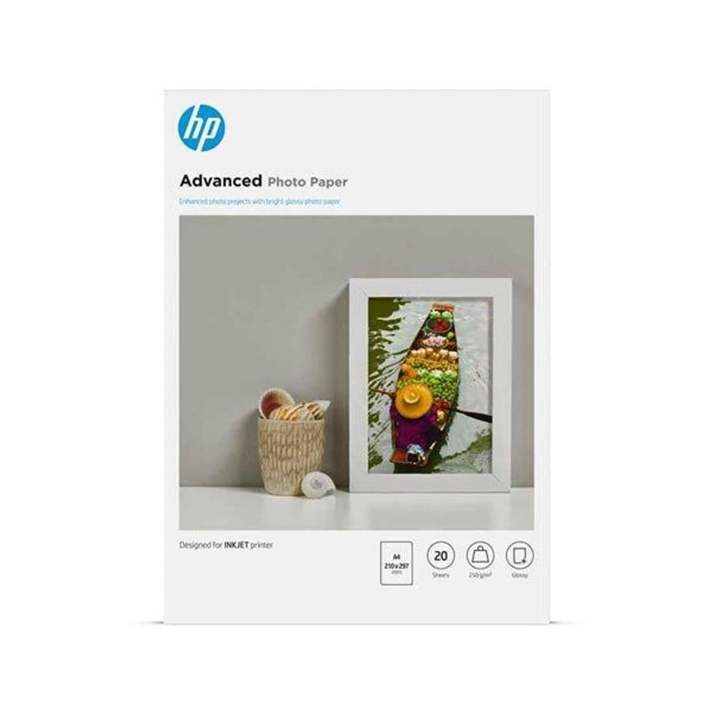 9RR51A - HP Advanced A4 Glossy 250gsm Photo Paper - 20 Sheets