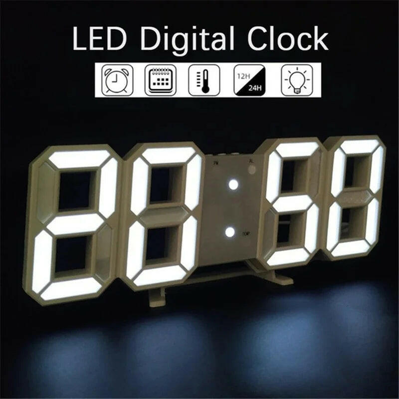 3D LED Digital Wall Clock