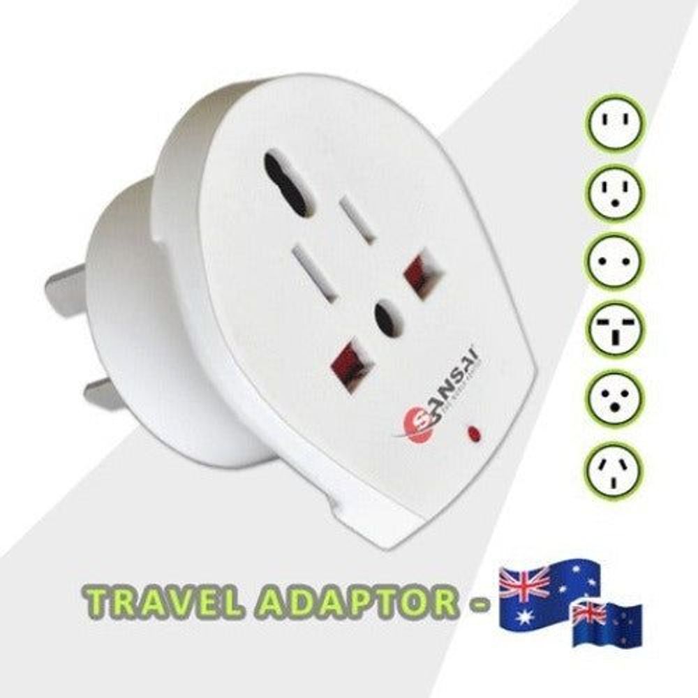 Sansai Inbound Travel Adapter - US/UK/EU to NZ