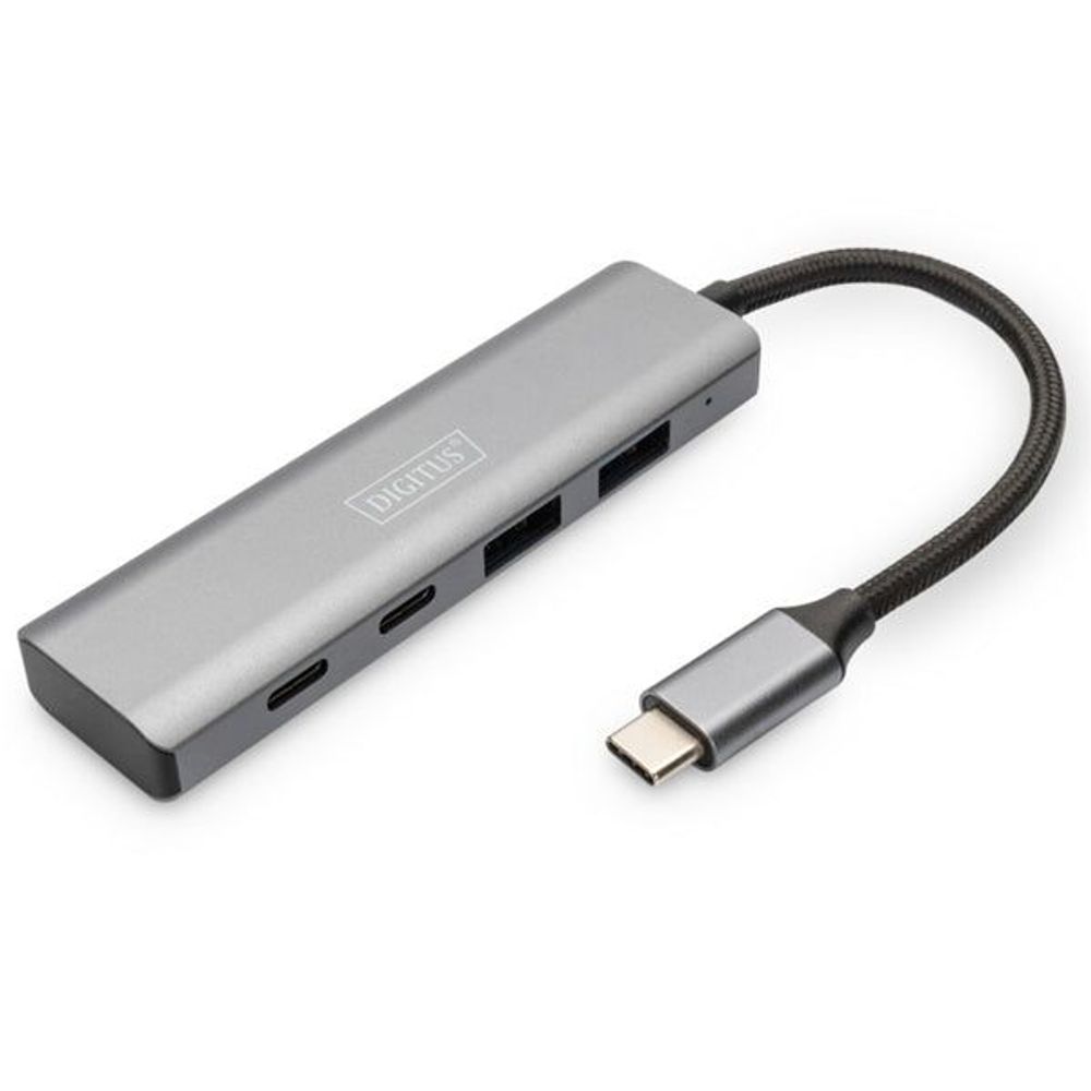 DA-70245 - DIGITUS USB-C 4 Port HUB, 2x USB A + 2x USB-C