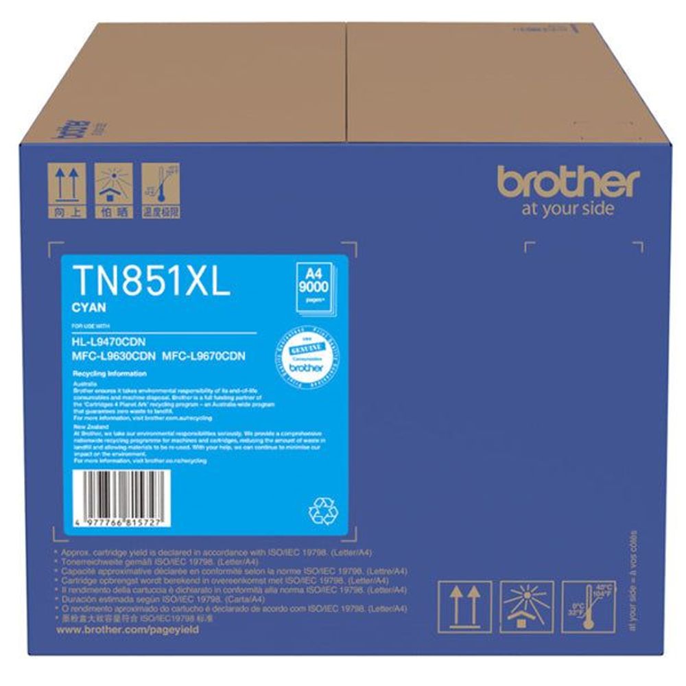 TN851XLC - Brother TN851XLC Cyan High Capacity Toner