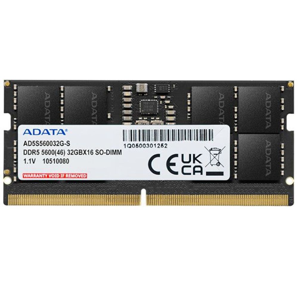 AD5S560032G-S - ADATA 32GB DDR5-5600 2048x8 SODIMM Lifetime wty