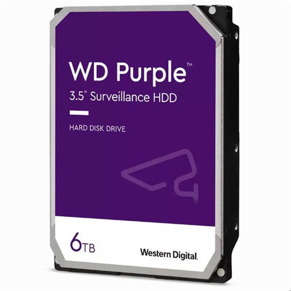 WD64PURZ - WD Purple 6TB SATA 3.5" Intellipower 256MB Surveillance HDD 3Yr Wty.