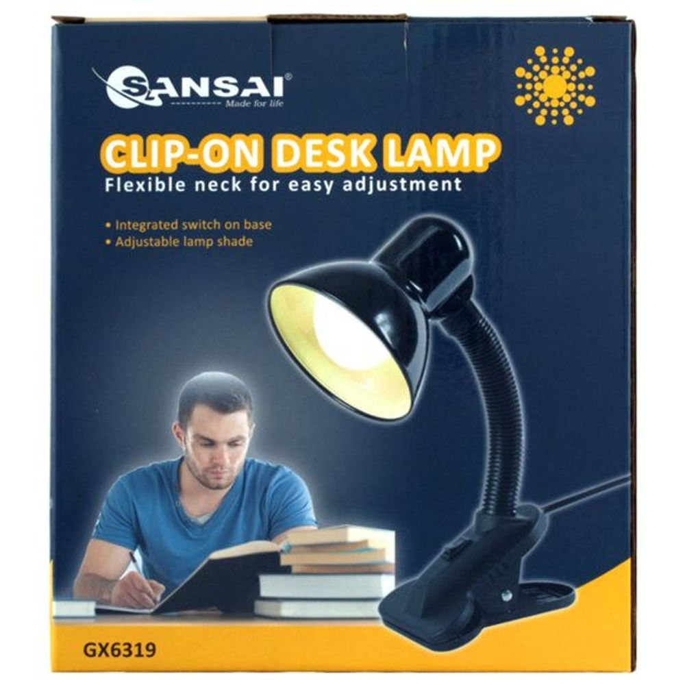 GX6319 - Sansai Clip on Desk Lamp Black