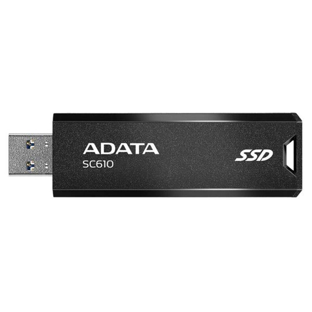 SC610-1000G-CBK/RD - ADATA SC610 Retractable USB3.2 Gen 2 1TB External SSD 5yr wty