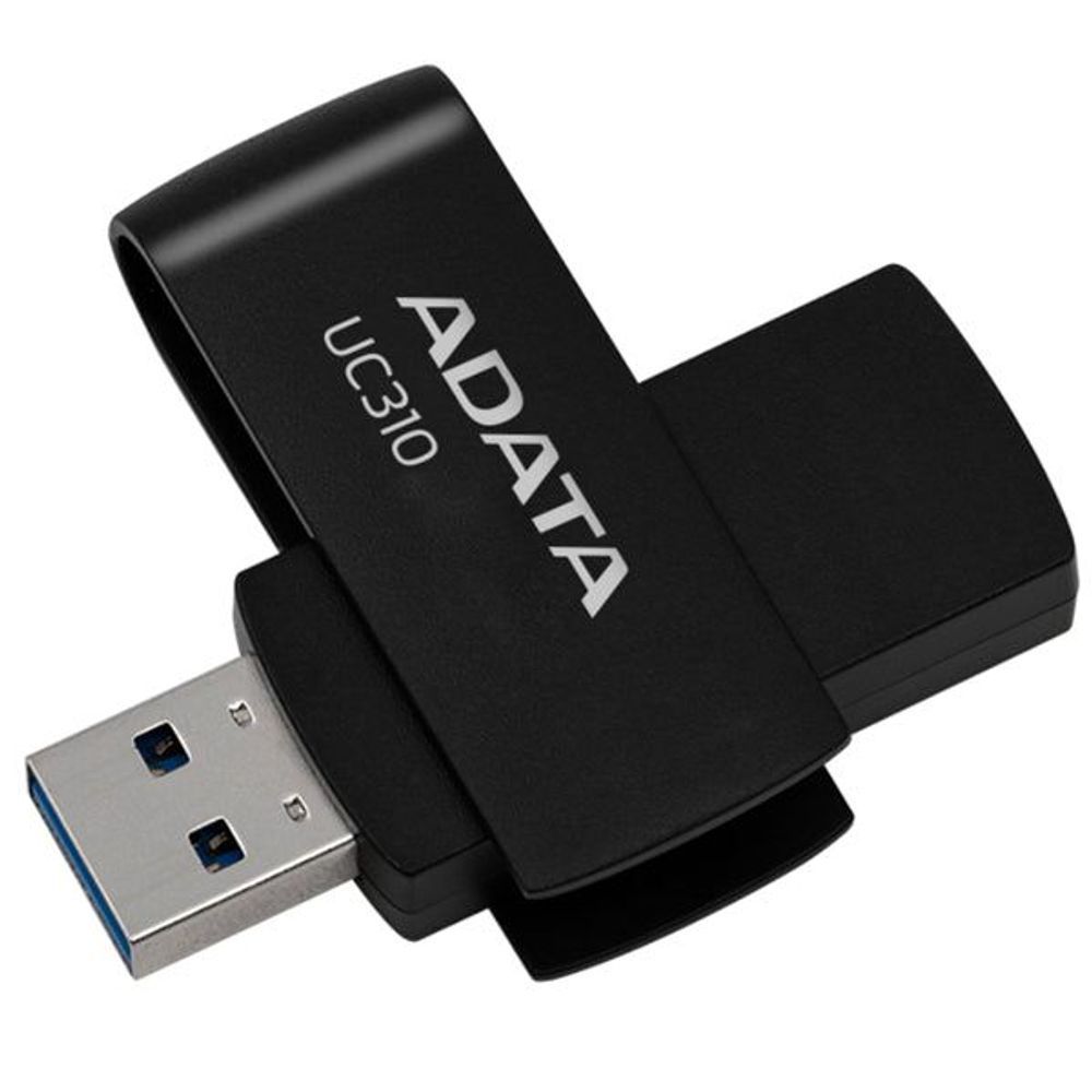 UC310-128G-RBK - ADATA UC310 Swivel USB3.2 128GB Black Flash Drive