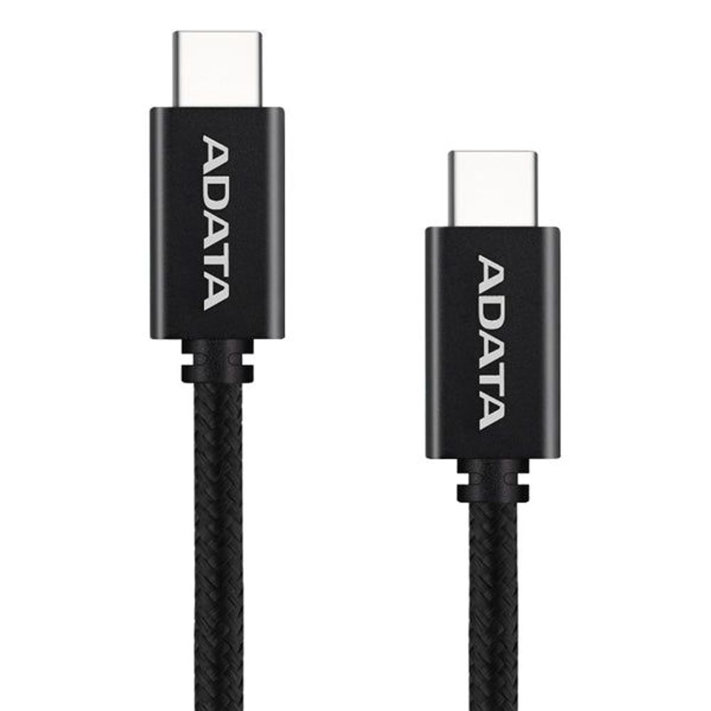 CACC-100PN-BK - ADATA USB Type-C (M) to USB Type-C (M) Cable 1m 480Mbps 100W