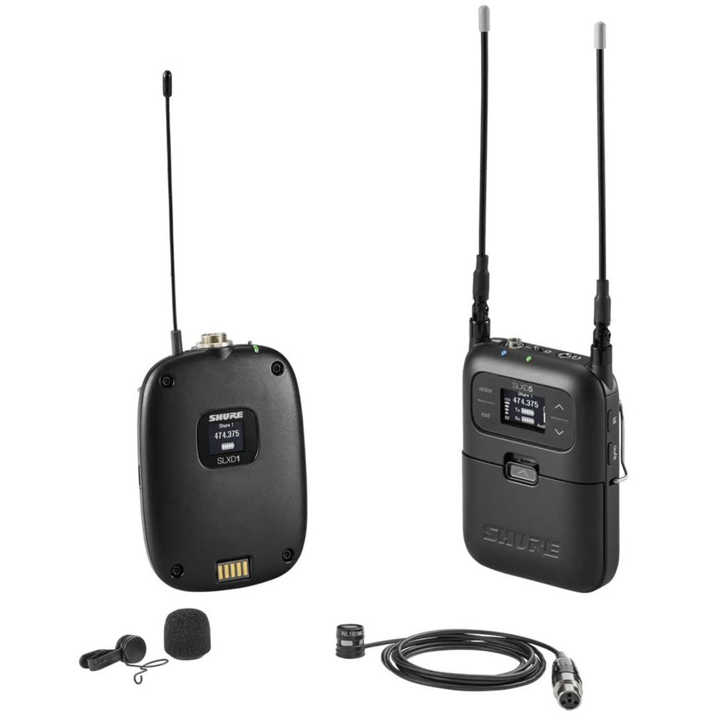 SLXD15-85M - Shure Portable Wireless Bodypack with WL185M Lapel Microphone