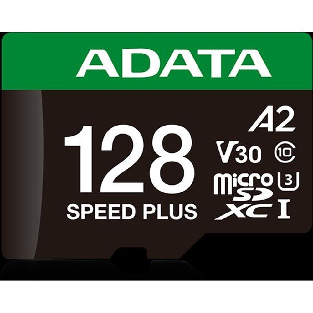 UD128GUI3V30A2SP-RA1 - ADATA Speed Plus microSDXC UHS-I U3 A2 V30 Card with Adapter 128GB