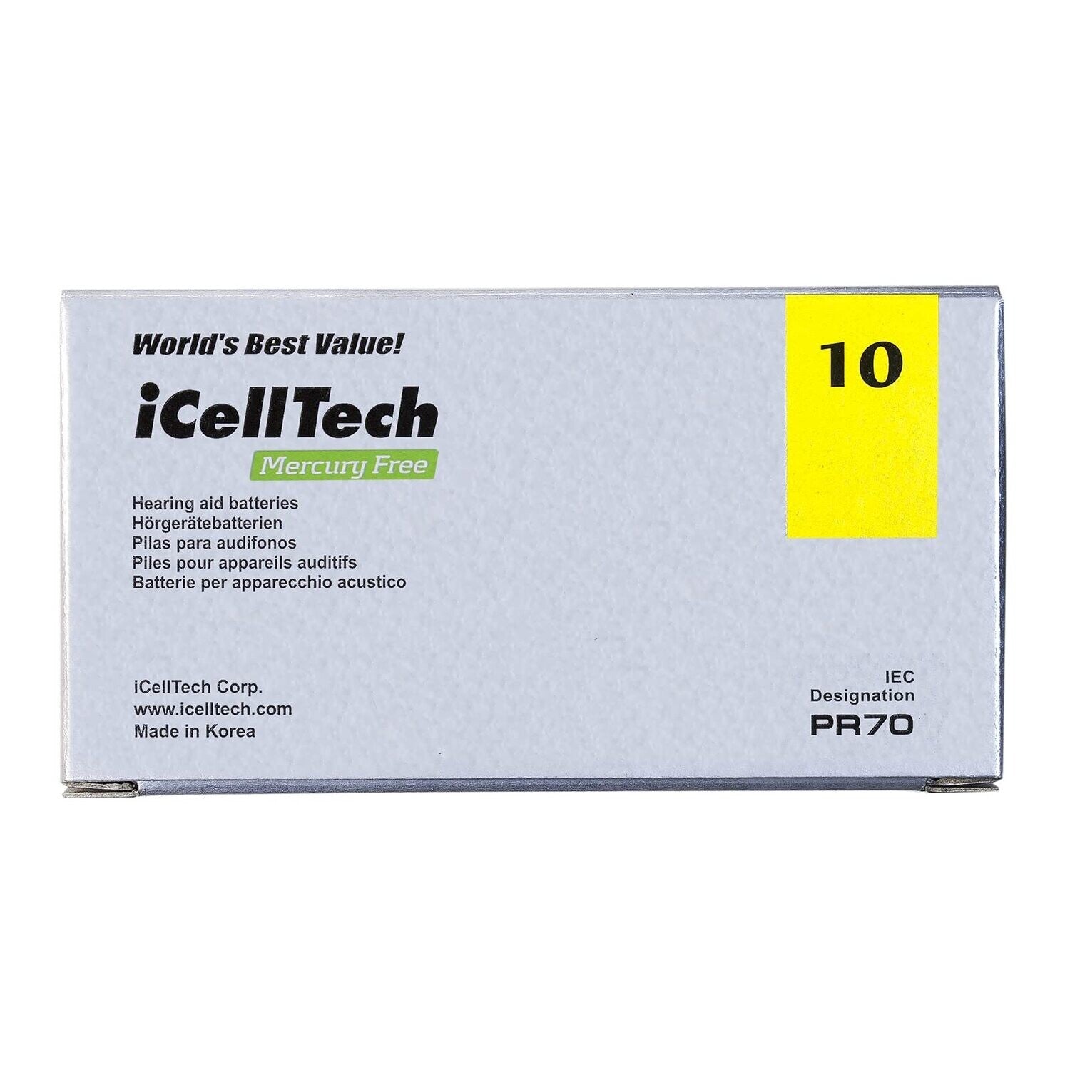 iCellTech Hearing Aid Batteries (Box of 60 Batteries) 10